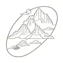 table Mountain tattoo design idea