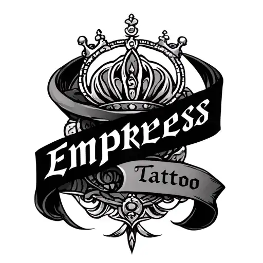 empress name tattoo tattoo design idea