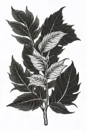 ZZ plant tattoo design idea