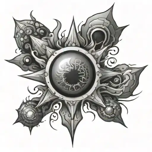 supernova blown tattoo design idea