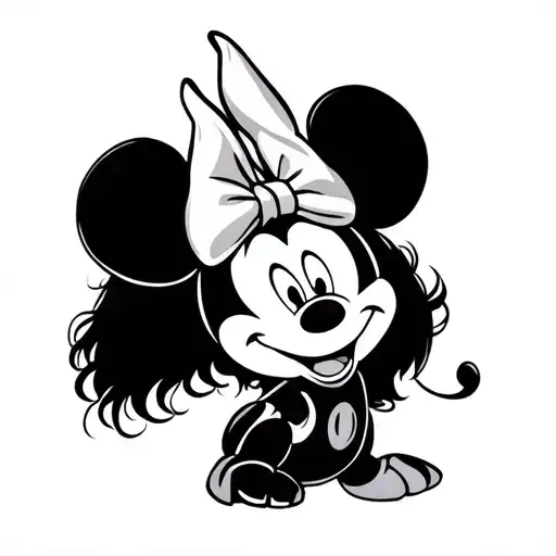 lighting mcqueen minnie mouse cruella de vil pumba jasmine separated tattoo design idea