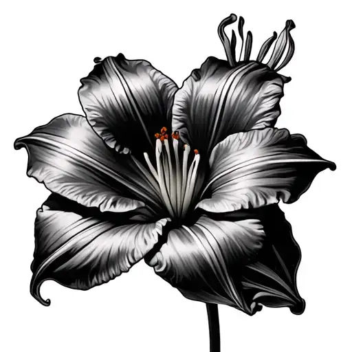 Daylily tattoo design idea