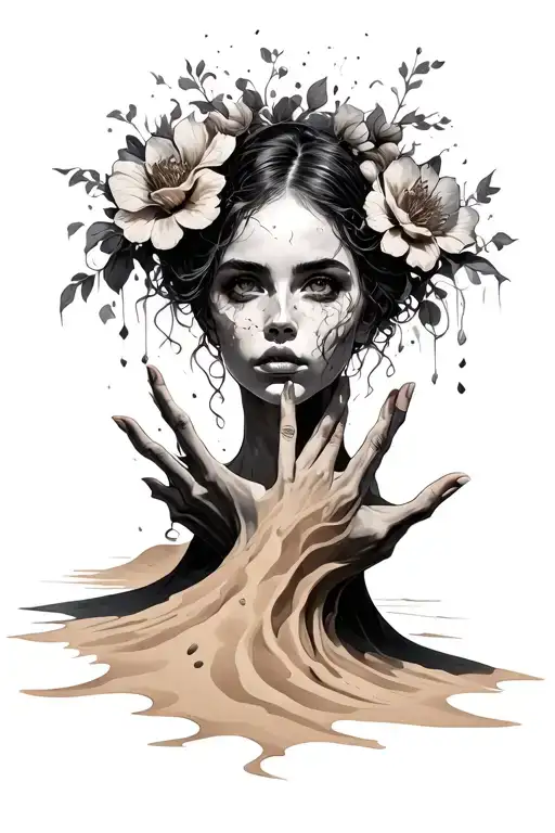 Sand Fall Between Your Fingers tattoo design idea