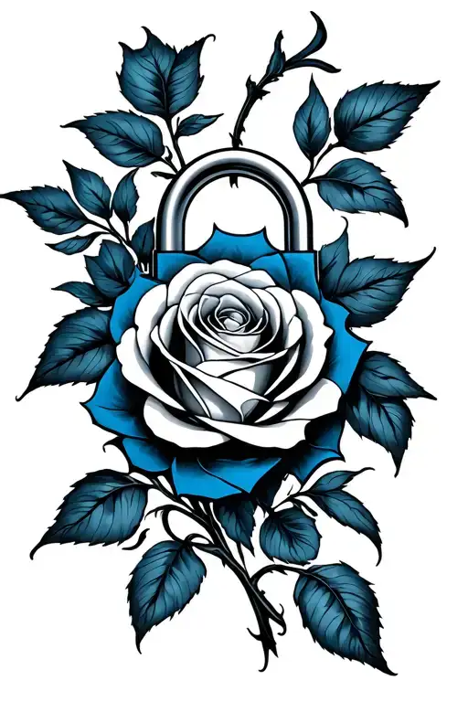 Blue lock kaiser rose tattoo, more christian tattoo design idea