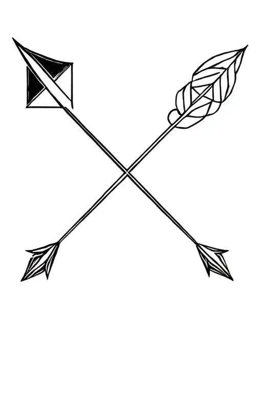 arrow and compass rose tattoo design idea