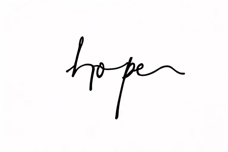make a tattoo on the right rib that is inspired by the rapper NF, I was thinking about the word 'hope', very small  tattoo design idea