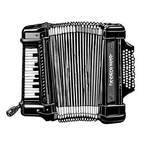Harmonica accordion tattoo design idea