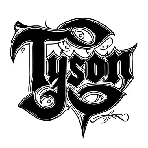"Tyson " Two Word Ambigram Generator tattoo design idea