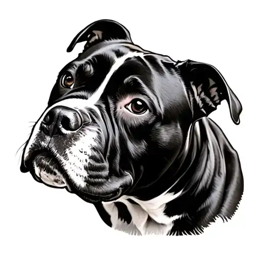 Staffy tattoo design idea