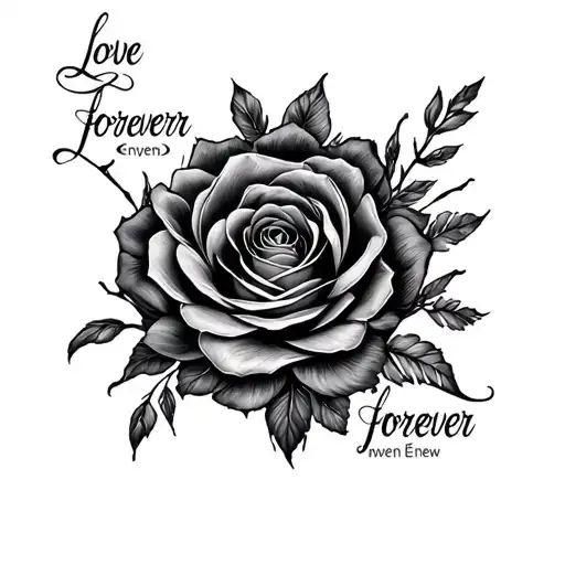 Mwen Enéw Love forever tattoo design idea