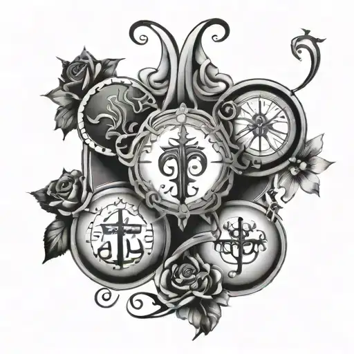 virgo gemini libra Taurus zodiac symbol tattoo design idea
