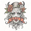 "SLUT" tattoo design idea