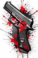 gun glock 17 tattoo design idea