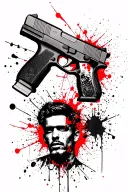 gun glock 17 tattoo design idea