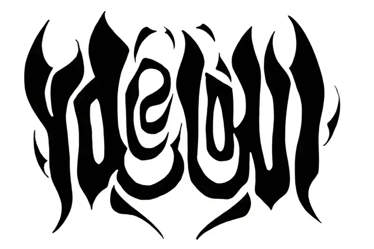 the inscription "meow" tattoo design idea