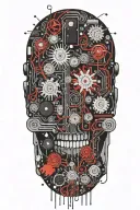 circuit board, computer, flower tattoo design idea