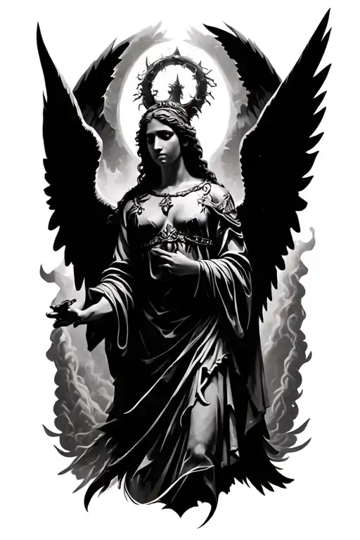 archangel raphael tattoo design idea