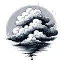 rain cloud tattoo design idea
