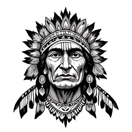 half Mexican half Navajo inspired tattoo design idea