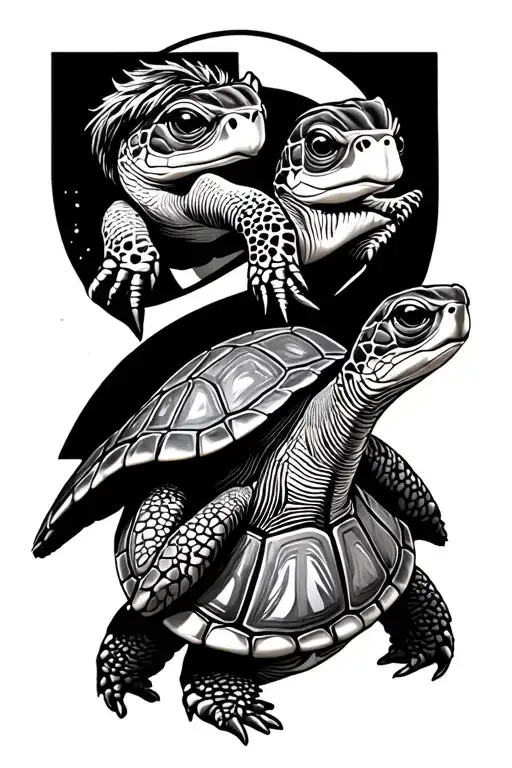 turtle one direction band members tattoo design idea