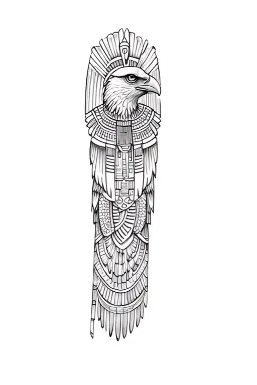 an egyptian eagle tattoo design idea
