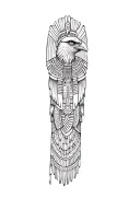 an egyptian eagle tattoo design idea