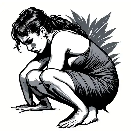 Squat tattoo design idea