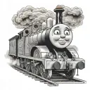 Thomas the tank  tattoo design idea