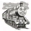 Thomas the tank  tattoo design idea