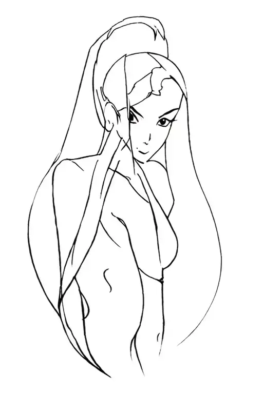 nico Robin one piece inspired tattoo design idea