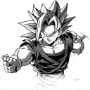 Gogeta Super Saiyan tattoo design idea