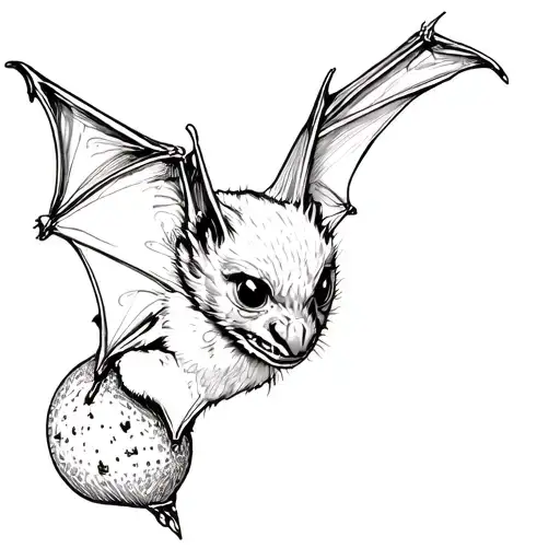 Fruit Bat tattoo design idea