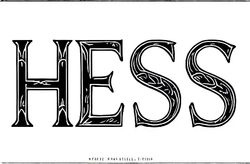 "HESS" tattoo design idea