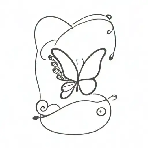 semicolon butterfly tattoo design idea