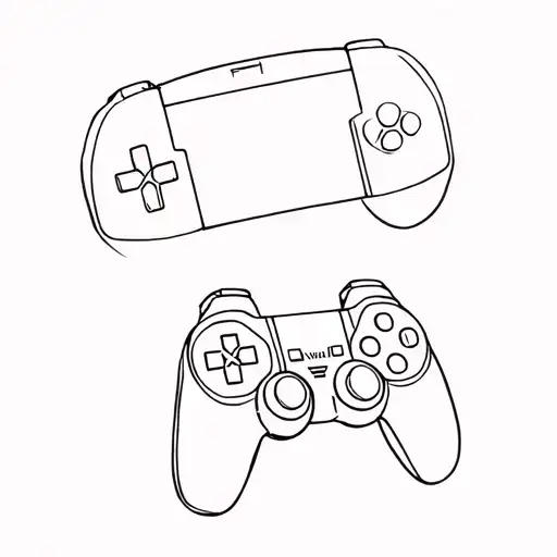 video game controller tattoo design idea
