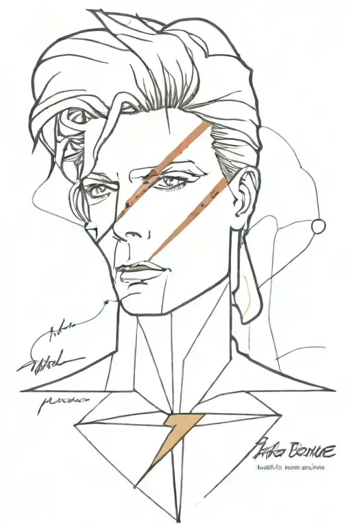 alot of david bowie song lyrics written tattoo design idea