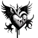 Grim Reaper Sacred Heart tattoo design idea