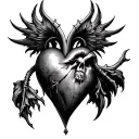 Grim Reaper Sacred Heart tattoo design idea