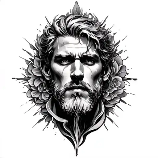 Watch repaired with healthy man emotionally with alienation of his energy and harmony with mind soul and spirit tattoo design idea