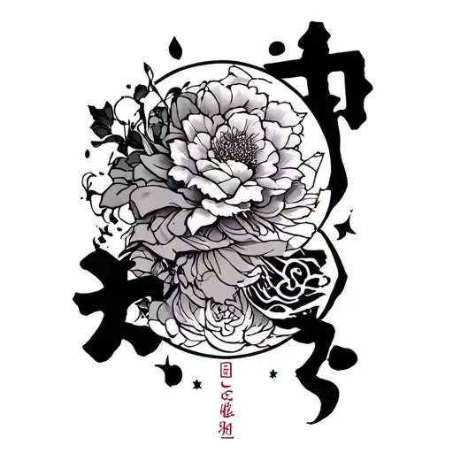 vagabodn manga inspired tatoo for arm with japanese symbols  tattoo design idea