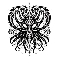 cthullu style hawaiano design incorporating elements tattoo design idea