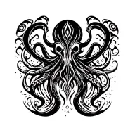 cthullu style hawaiano design incorporating elements tattoo design idea