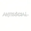 the word antisocial tattoo design idea