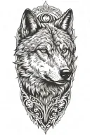 wolf tattoo design idea