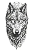wolf tattoo design idea