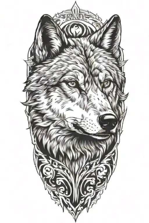 wolf tattoo design idea