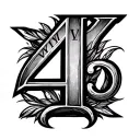 roman numeral 4 tattoo design idea