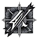 roman numeral 4 tattoo design idea