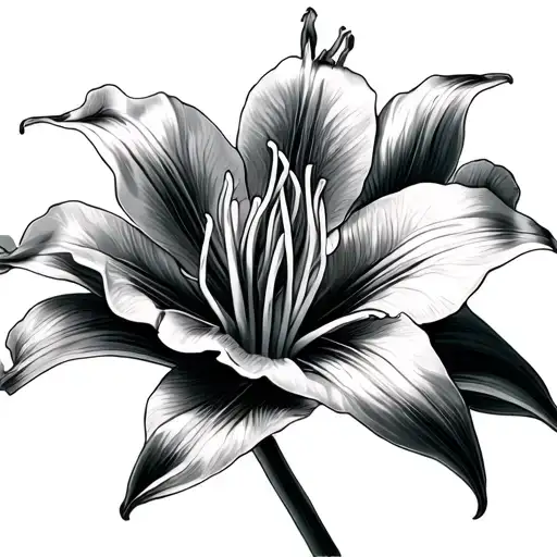 Peruvian Lily tattoo design idea