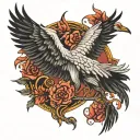 Crane tattoo design idea